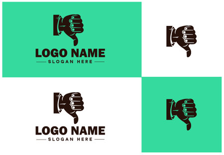 thumbs down icon dislike hand Denied vector icon for social media websites mobile apps sign symbol vector logoのイラスト素材