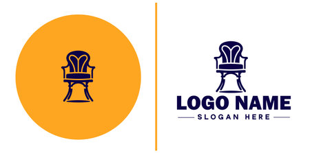 Chair Seating icon furniture home furnishings sign symbol vector logoのイラスト素材