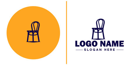 Chair Seating icon furniture home furnishings sign symbol vector logoのイラスト素材