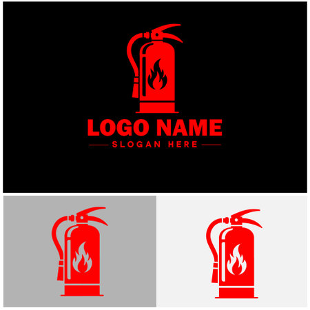 Fire Extinguisher icon logo safety industry Firefighting sign symbol vector logoのイラスト素材