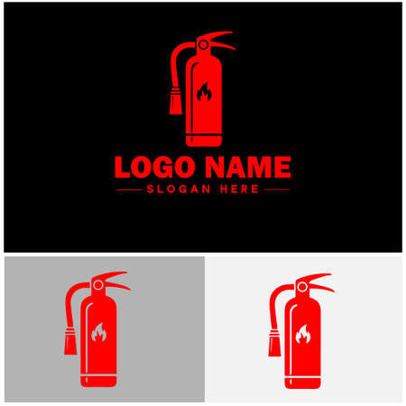 Fire Extinguisher icon logo safety industry Firefighting sign symbol vector logoのイラスト素材