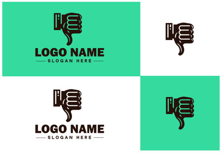 thumbs down icon dislike hand Denied vector icon for social media websites mobile apps sign symbol vector logoのイラスト素材