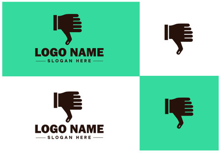 thumbs down icon dislike hand Denied vector icon for social media websites mobile apps sign symbol vector logoのイラスト素材