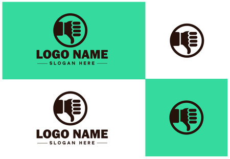 thumbs down icon dislike hand Denied vector icon for social media websites mobile apps sign symbol vector logoのイラスト素材