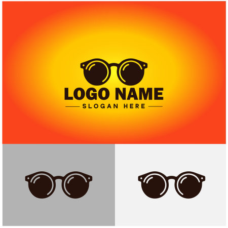 sunglasses icon ophthalmology clinic  logo modern fashion sign symbol vector logoのイラスト素材