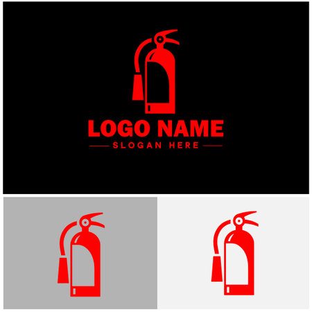 Fire Extinguisher icon logo safety industry Firefighting sign symbol vector logoのイラスト素材