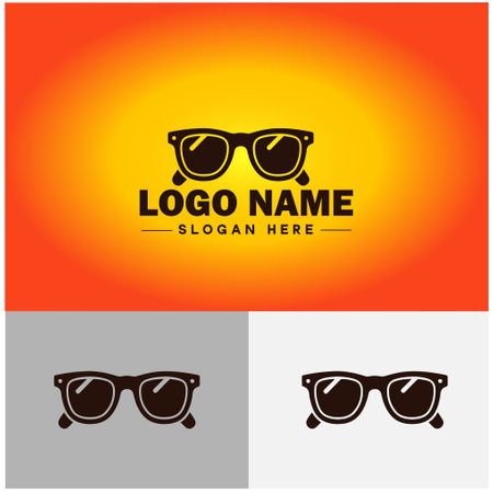 sunglasses icon ophthalmology clinic  logo modern fashion sign symbol vector logoのイラスト素材