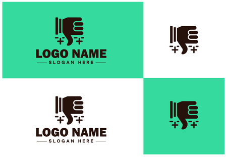 thumbs down icon dislike hand Denied vector icon for social media websites mobile apps sign symbol vector logoのイラスト素材