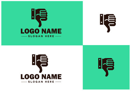 thumbs down icon dislike hand Denied vector icon for social media websites mobile apps sign symbol vector logoのイラスト素材