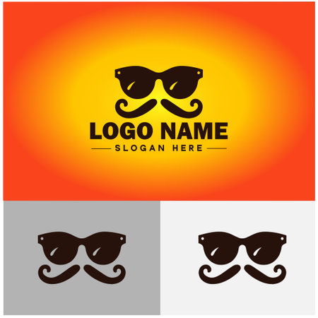 sunglasses icon ophthalmology clinic  logo modern fashion sign symbol vector logoのイラスト素材