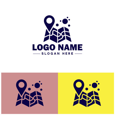 Map icon travel logo location sign symbol vector logoのイラスト素材