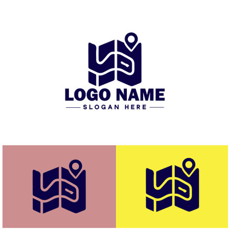 Map icon travel logo location sign symbol vector logoのイラスト素材
