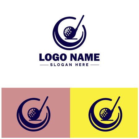 Golf logo icon golf club team tournament shop players  championship vector logoのイラスト素材