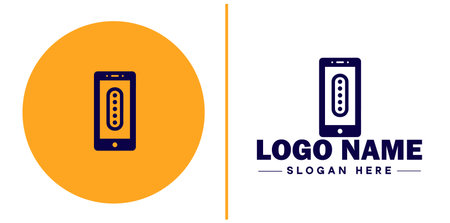 Mobile phones and smartphones icon logo technology Cell Phone Online shops repair vector logoのイラスト素材