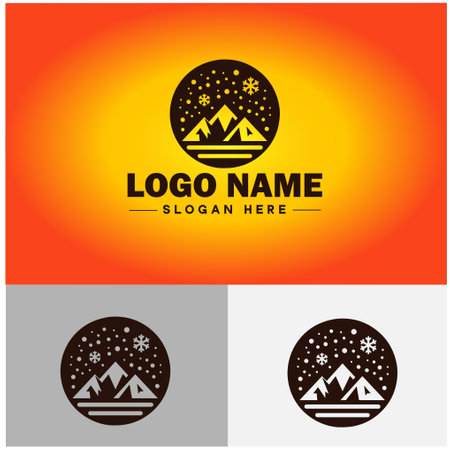 Snowflake icon logo symbols for mobile apps and website designのイラスト素材