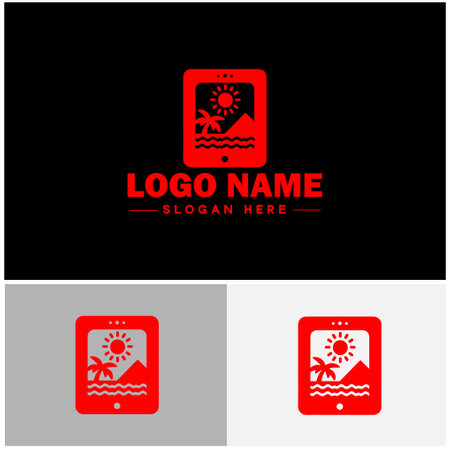 tablet screen icon technology digital internet logo vector logoのイラスト素材