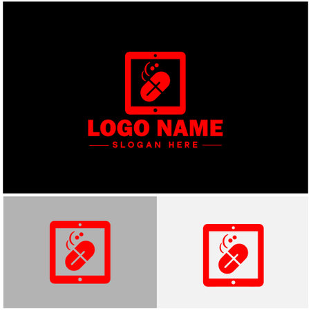 tablet screen icon technology digital internet logo vector logoのイラスト素材