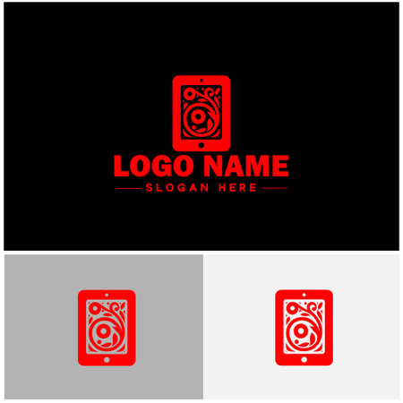 tablet screen icon technology digital internet logo vector logoのイラスト素材