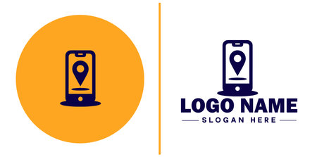 Mobile phones and smartphones icon logo technology Cell Phone Online shops repair vector logoのイラスト素材
