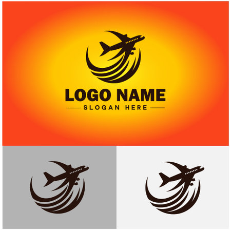 Paper plane icon logo Aircraft Airline Airplane Aviation app silhouette vector logoのイラスト素材