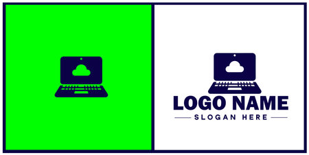 Laptop icon Laptop Repair website design logoのイラスト素材
