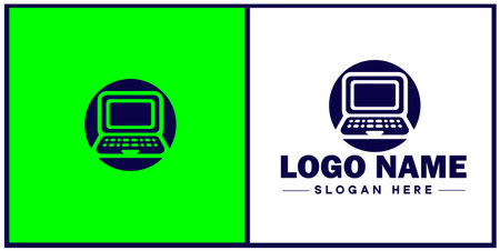 Laptop icon Laptop Repair website design logoのイラスト素材