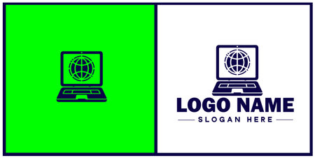 Laptop icon Laptop Repair website design logoのイラスト素材