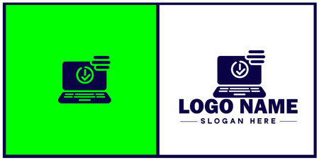 Laptop icon Laptop Repair website design logoのイラスト素材