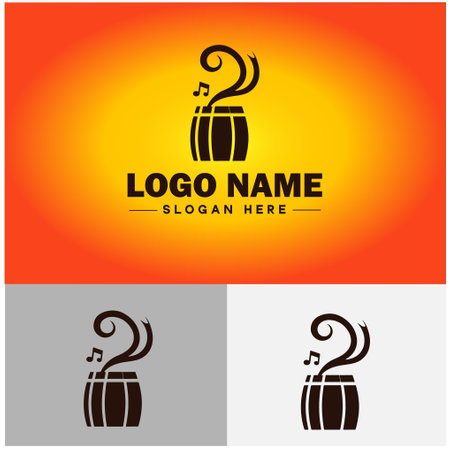 oil drum icon barrel oil Drop Blob Dribble Gallon fuel industry logo modern flat app business vector logoのイラスト素材