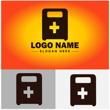 Hospital logo icon healthcare medical building logo modern flat business vector logoのイラスト素材