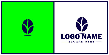coffee bean icon logo Hot coffee shop Cafe food court store modern flat business vector logoのイラスト素材