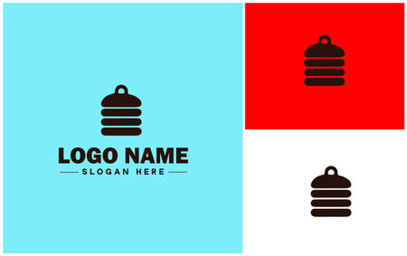 Bakery icon Bakehouse Patisserie Pastry shop flat logo sign symbol editable vectorのイラスト素材