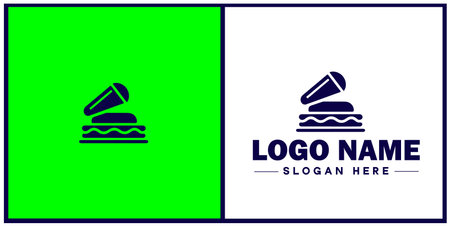 Deli icon Delicatessen Delicatessen shop Gourmet food store flat logo sign symbol editable vectorのイラスト素材