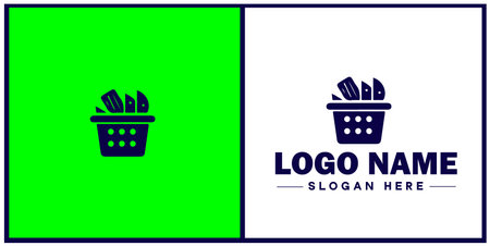 Deli icon Delicatessen Delicatessen shop Gourmet food store flat logo sign symbol editable vectorのイラスト素材
