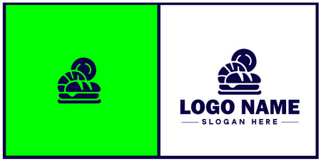 Deli icon Delicatessen Delicatessen shop Gourmet food store flat logo sign symbol editable vectorのイラスト素材