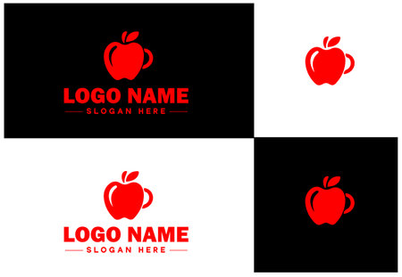 Dietician icon Nutritionist Nutritional therapist Dietary consultant flat logo sign symbol editable vectorのイラスト素材