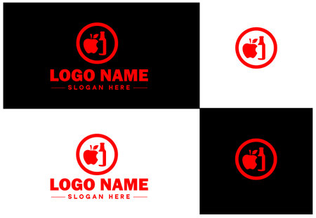 Dietician icon Nutritionist Nutritional therapist Dietary consultant flat logo sign symbol editable vectorのイラスト素材
