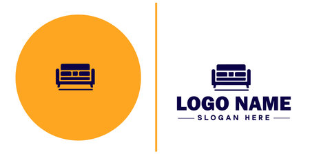 Furniture rental icon Furniture leasing Furniture hire Furniture borrowing flat logo sign symbol editable vectorのイラスト素材