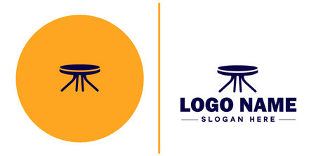 Furniture rental icon Furniture leasing Furniture hire Furniture borrowing flat logo sign symbol editable vectorのイラスト素材