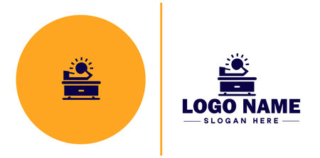 Furniture rental icon Furniture leasing Furniture hire Furniture borrowing flat logo sign symbol editable vectorのイラスト素材