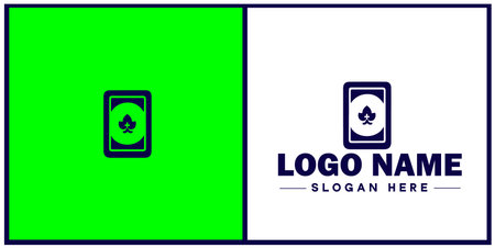Gambling establishment icon Casino Gaming house Gaming establishment flat logo sign symbol editable vectorのイラスト素材