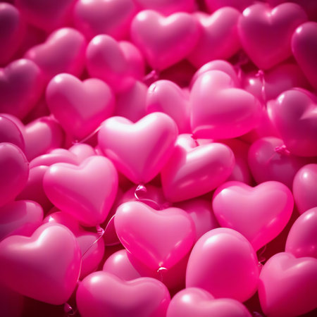 Background of lots of pink balloonsの素材