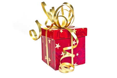 Christmas box isolated on white background