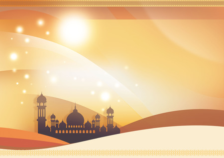 Silhouette Ramadhan Greeting Cardの写真素材