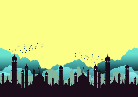 Minimalist View Ramadhan Greeting Cardの写真素材