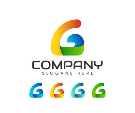 Modern G logo design. online WiFi icon G logo designのイラスト素材