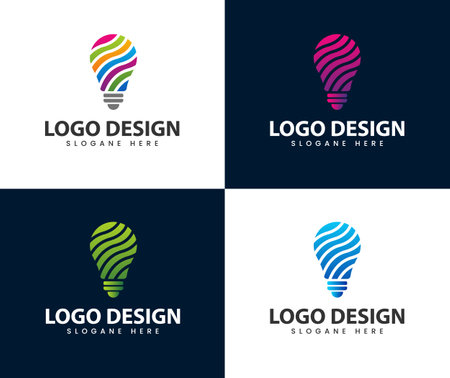Abstract modern creative idea light bulb logo. Light bulb logo. Creative logo. Creative ideas concept. Idea icon. Power, energy, electricity, Idea bulb signのイラスト素材