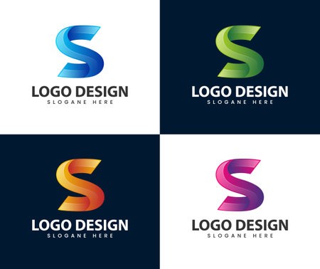 Modern 3d letter s logo design. Business corporate letter S logo design vectorのイラスト素材