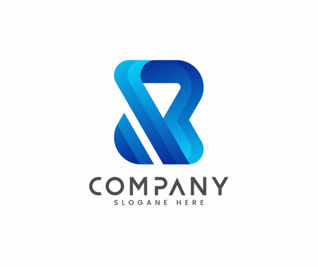 Abstract modern style 3d letter p logo design play signのイラスト素材