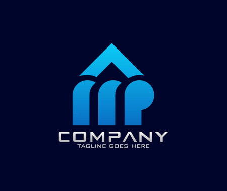 Modern real estate letter M P logo designのイラスト素材